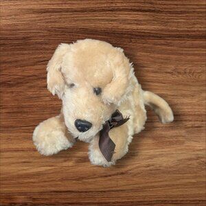 Golden Retriever Dog Plush Toy With Bow‎ 9" Stuffed Animal